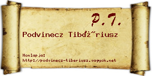 Podvinecz Tibériusz névjegykártya